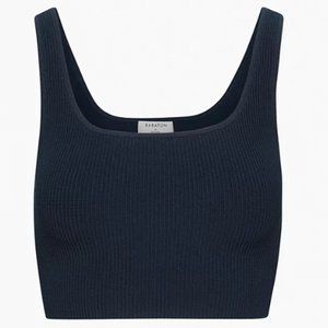 Aritzia Babaton Sculpt Knit Squareneck Cropped Tank Cropped